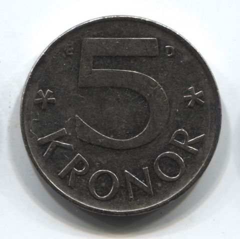 5 крон 1992 Швеция