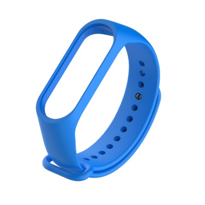 Силиконовый ремешок для Xiaomi Mi Band 3/4 (Синий)