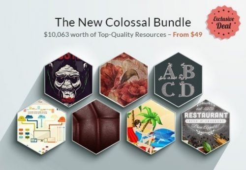 [inkydeals] Большой пакет графики. The Colossal Bundle with $10,063 worth of Premium Goodies