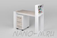 Маникюрный стол Matrix с подставкой для лаков и тумбой - фото 2