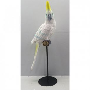 Предмет декоративный Parrot, коллекция "Попугай" 17*38*12, Полирезин, Сталь, Белый