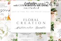 [Creative Market] Набор графики Floral Creation - Watercolor Bundle (Opia Designs)