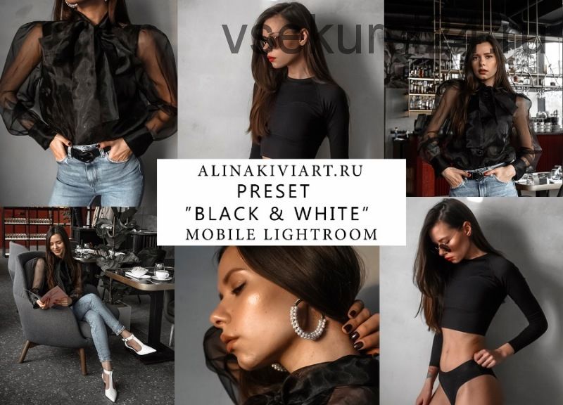 Мобильный пресет Black&White (Alina Kiviart) 2019