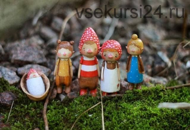 Миниатюрные куклы из дерева (katya_kotyasya)