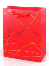 Пакет подарочный "Классика", красный, 26*32*12 см