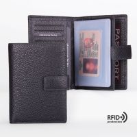 Портмоне 4в1 с отделениями для документов и RFID защитой Stampa Brio 132-R-1214F Black GRS