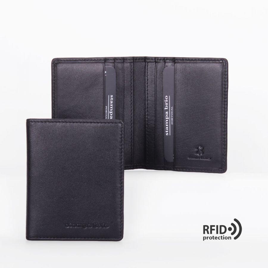 Футляр для карт с RFID защитой Stampa Brio 514-R-2017C Black BKS