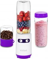 Блендер Shake & Take KitFort KT-3033-1 (бело-фиолетовый, 2 в 1) (НОВИНКА)
