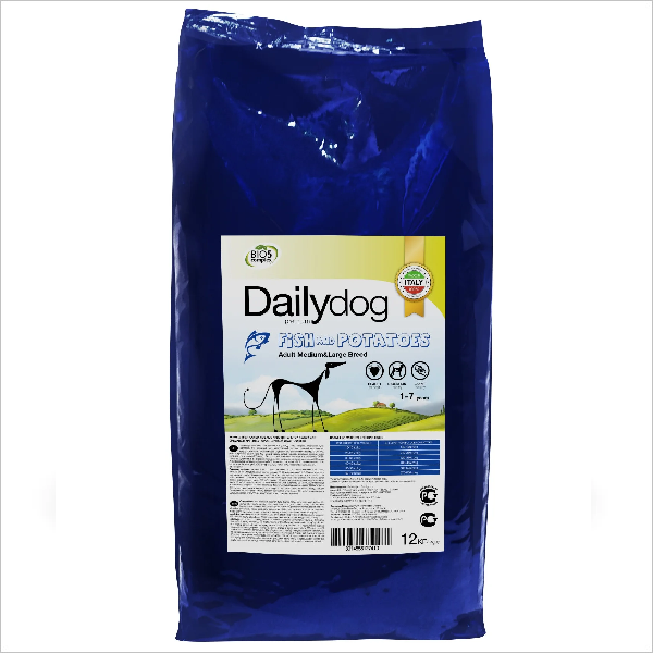 Сухой корм для собак средних и крупных пород Dailydog Medium & Large Breed Fish с рыбой 12 кг
