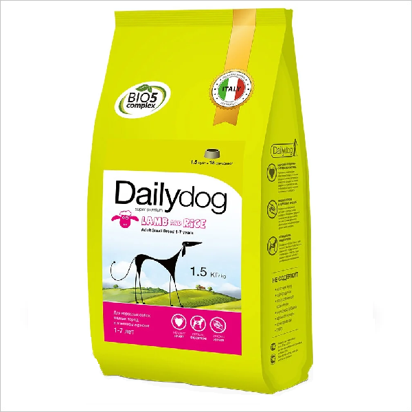 Сухой корм для собак мелких пород Dailydog Small Breed Lamb с ягненком