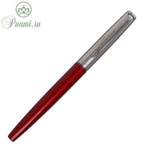 Ручка-роллер Parker Jotter Core T63 Kensington Red CT F, 0.5 мм, корпус из нержавеющей стали, чёрные чернила (2089229)