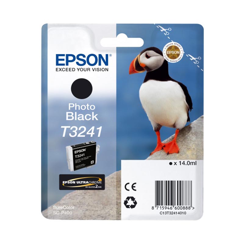 Картридж EPSON T3241 Струйный Фотографический черный 14мл, C13T32414010