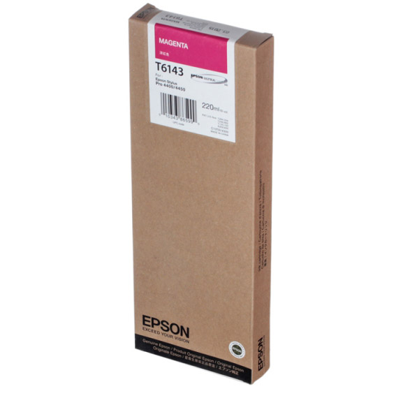 Картридж EPSON T6143 Струйный Пурпурный 220мл, C13T614300