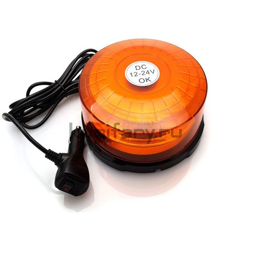 LED оранжевый проблесковый маяк 12/24V ip65 в прикуриватель