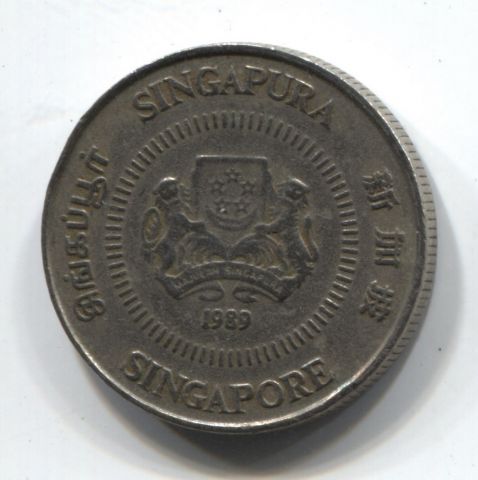 10 центов 1989 Сингапур
