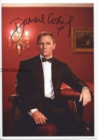 Автограф: Дэниэл Крэйг. Казино Рояль. "Бондиана". "Джеймс Бонд". "Агент 007"