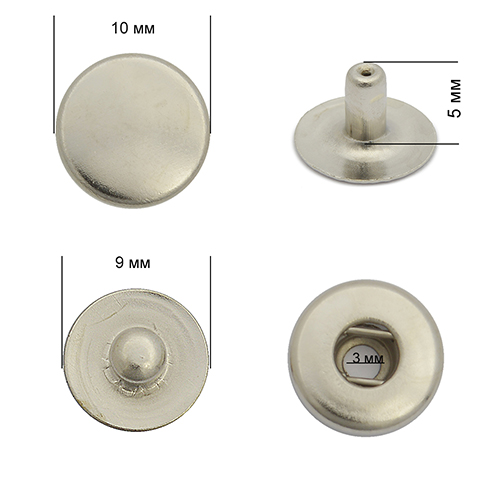 Кнопки латунь New Star (установочные, S-образные) 10 мм 12 комплектов разные цвета ( VT-2.12 )