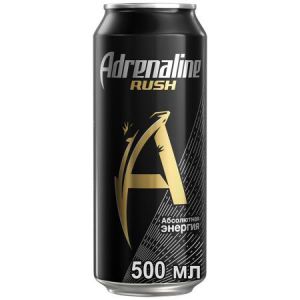 Напиток энергeтический ADRENALINE Rush ж/б 0,5л
