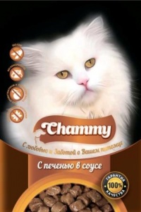 Корм д/кошек CHAMMY 85г Пауч печень в соусе