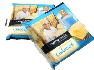 Сыр плавленый СЫРОБОГАТОВ 130гр 45% Сливочный слайсы