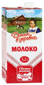 Молоко ДОМИК В ДЕРЕВНЕ 3,2% т/п 950мл/1л