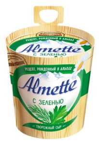 Сыр творожный ALMETTE 150гр с зеленью