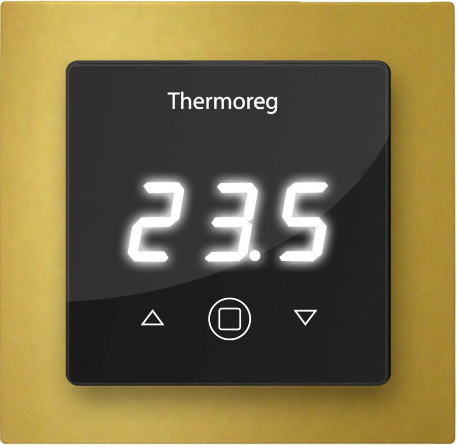 Сенсорный терморегулятор для теплого пола Thermo Thermoreg TI-300 Black Color SE Gold 16 А/3600 Вт