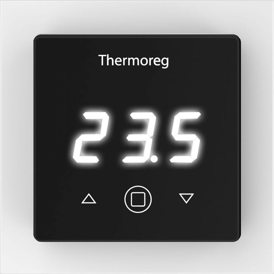 Сенсорный терморегулятор для теплого пола Thermo Thermoreg TI-300 Black Color SE White 16 А/3600 Вт