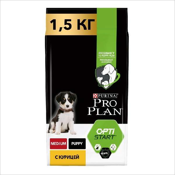 Сухой корм для щенков средних пород Pro Plan Optidigest Medium Puppy с курицей