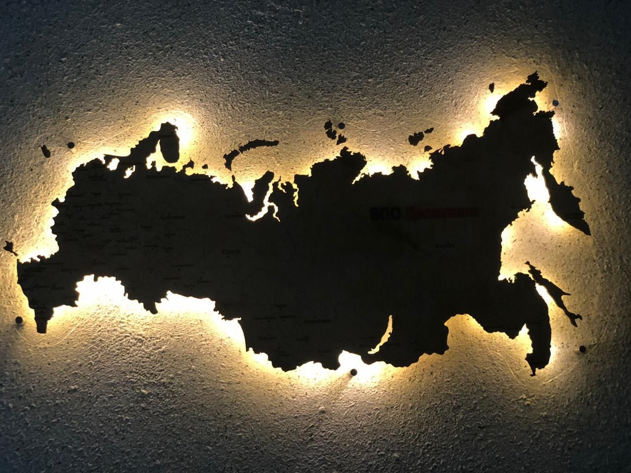Карта РФ - Подсветка БЕСПРОВОДНАЯ
