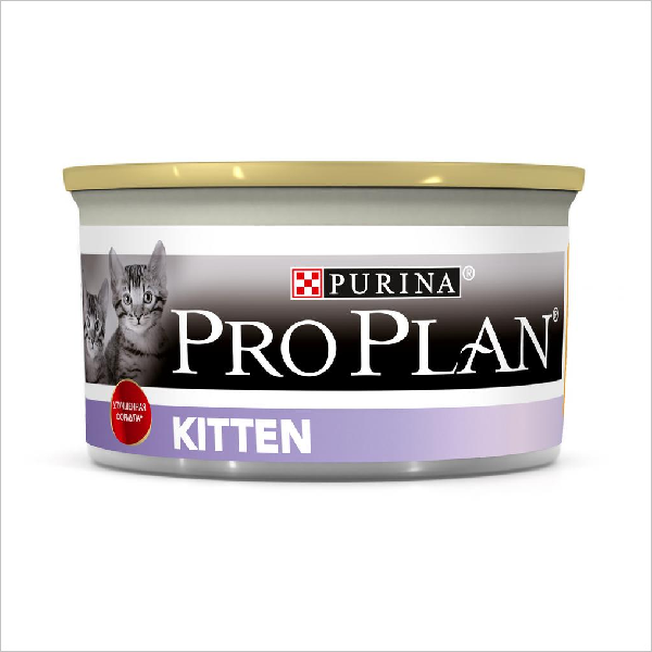 Влажный корм для котят Pro Plan Kitten мусс с курицей
