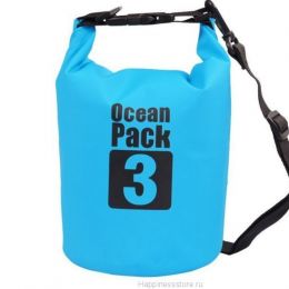 Водонепроницаемая сумка Ocean Pack, 3 л, цвет Голубой