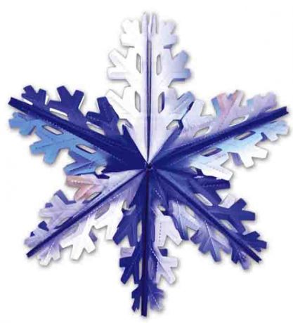 Фигура Снежинка синяя (60 см)