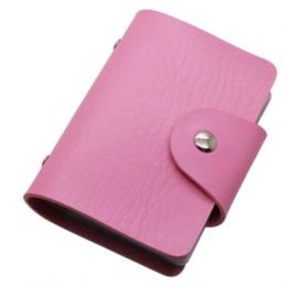 Кредитница - визитница на 24 карты ( экокожа), цвет Розовый