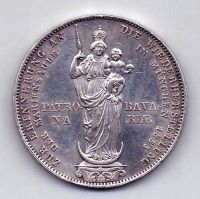 2 гульдена 1855 Бавария AUNC Германия