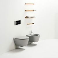 унитаз и биде (подвесные) Laufen Kartell, цвет серый матовый
