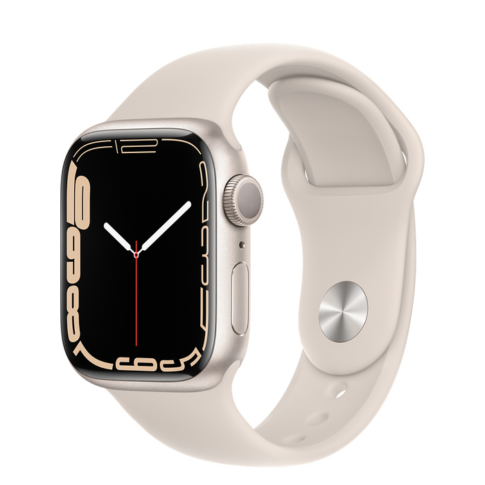 Умные часы Apple Watch Series 7 41mm Aluminium with Sport Band, сияющая звезда