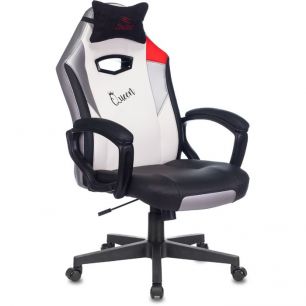Игровое кресло Zombie HERO QUEEN, экокожа, цвет черный/белый