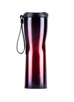 Термокружка Kiss Kiss Fish OLED 0,43л. Фиолетовый (Силиконовый ремешок + заварник)