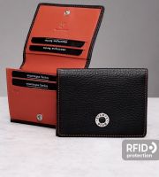 Футляр для карт и визиток с RFID защитой Stampa Brio 554-R-1416CF BLACK/ORANGE