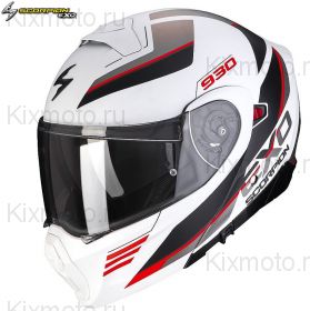 Шлем Scorpion EXO 930 Navig, Матовый бело-черный