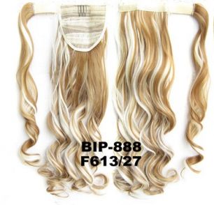 Искусственные термостойкие волосы - хвост волнистые №F613/27 (55 см) -  90 гр.