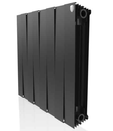 Радиатор биметаллический Royal Thermo PianoForte 500 Noir Sable – 8 секций, 15 м2, боковое подключение