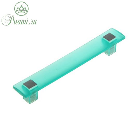 Ручка скоба PLASTIC 007, пластиковая, м/о 128 мм, зеленая