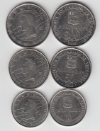 Венесуэла Набор 3 монеты 2016 год UNC