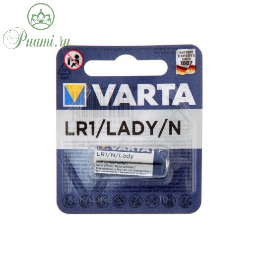 Батарейка алкалиновая Varta Electronics, LR1-1BL, 1,5 V, блистер, 1 шт.