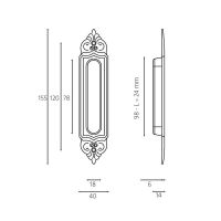 Ручка Venezia U122 DECOR для раздвижных дверей схема