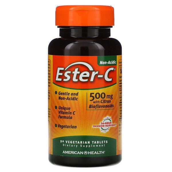 Ester-C с цитрусовыми биофлавоноидами, 500 мг, 90 вегетарианских таблеток