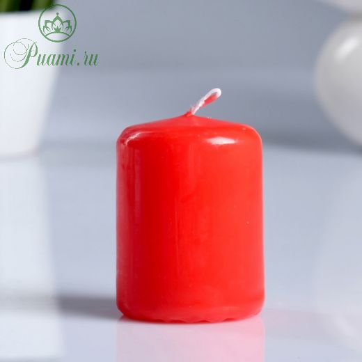 Свеча классическая "Клубника" ароматизированная, красная, 4х5 см