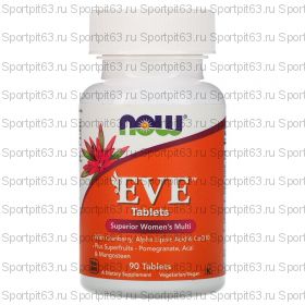 Now Foods, Eve, эффективные мультивитамины для женщин, без железа, 120 растительных капсул